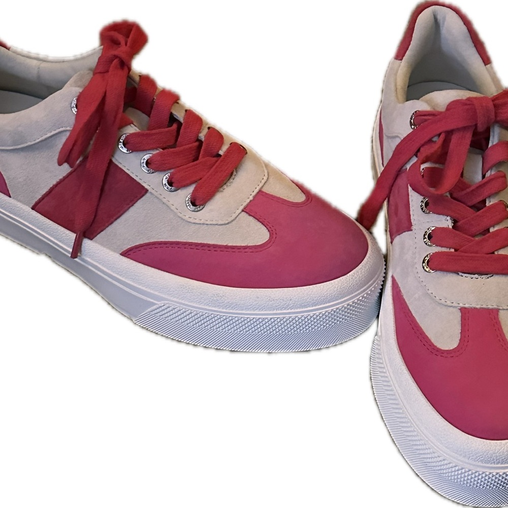 J Slides NYC Suede Platform Sneakers 2 Tone Pink-Women’s 8M-NEW